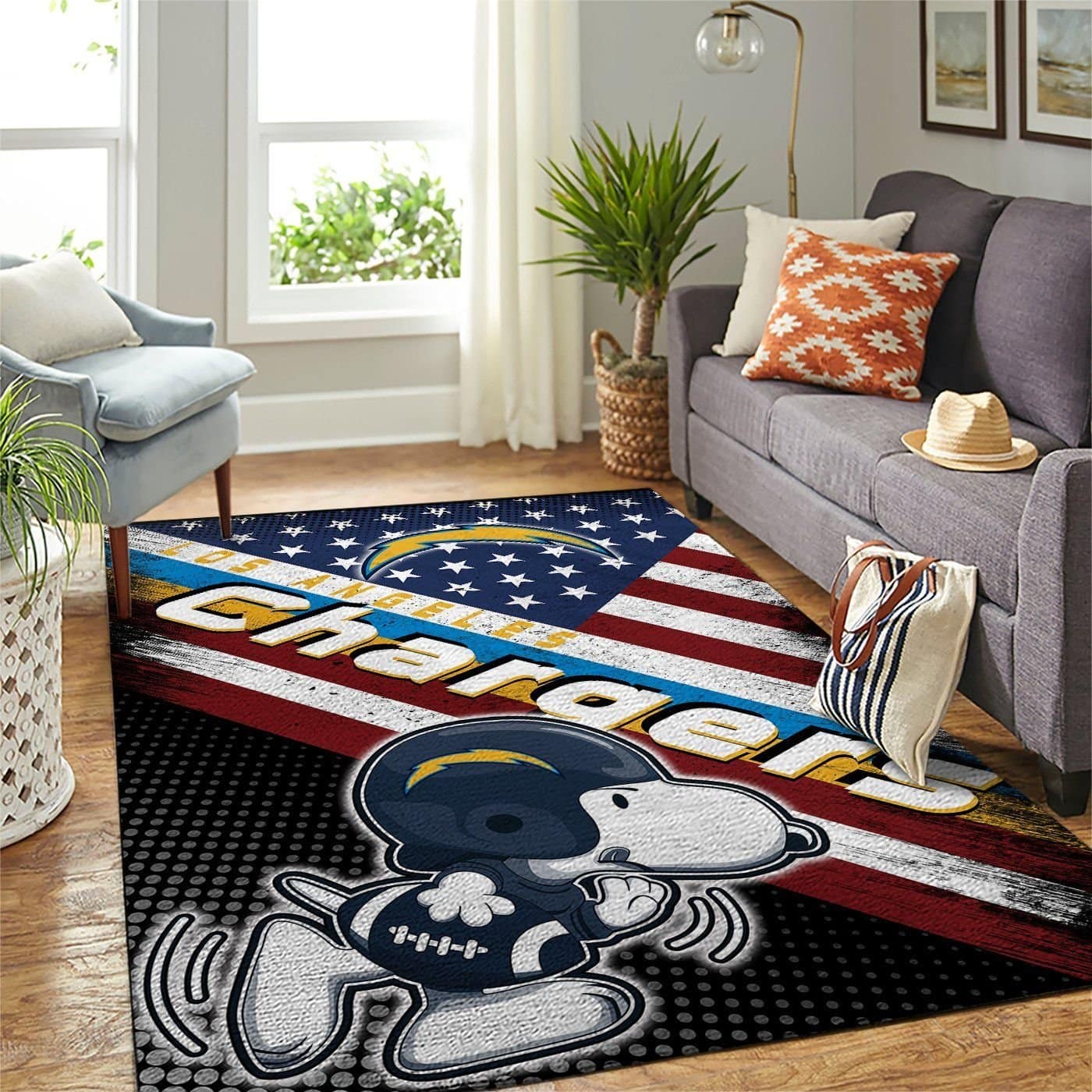 Amazon Los Angeles Chargers Living Room Area No3517 Rug