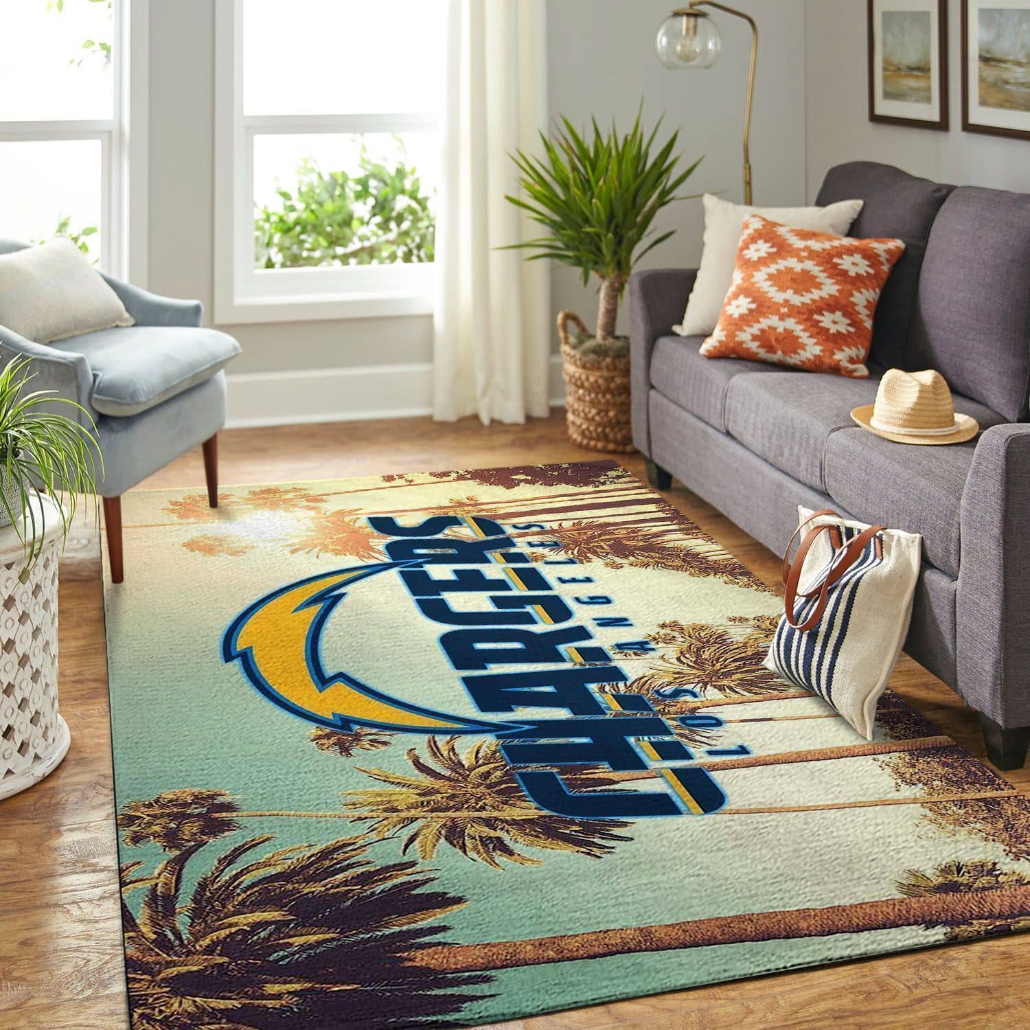 Amazon Los Angeles Chargers Living Room Area No3526 Rug