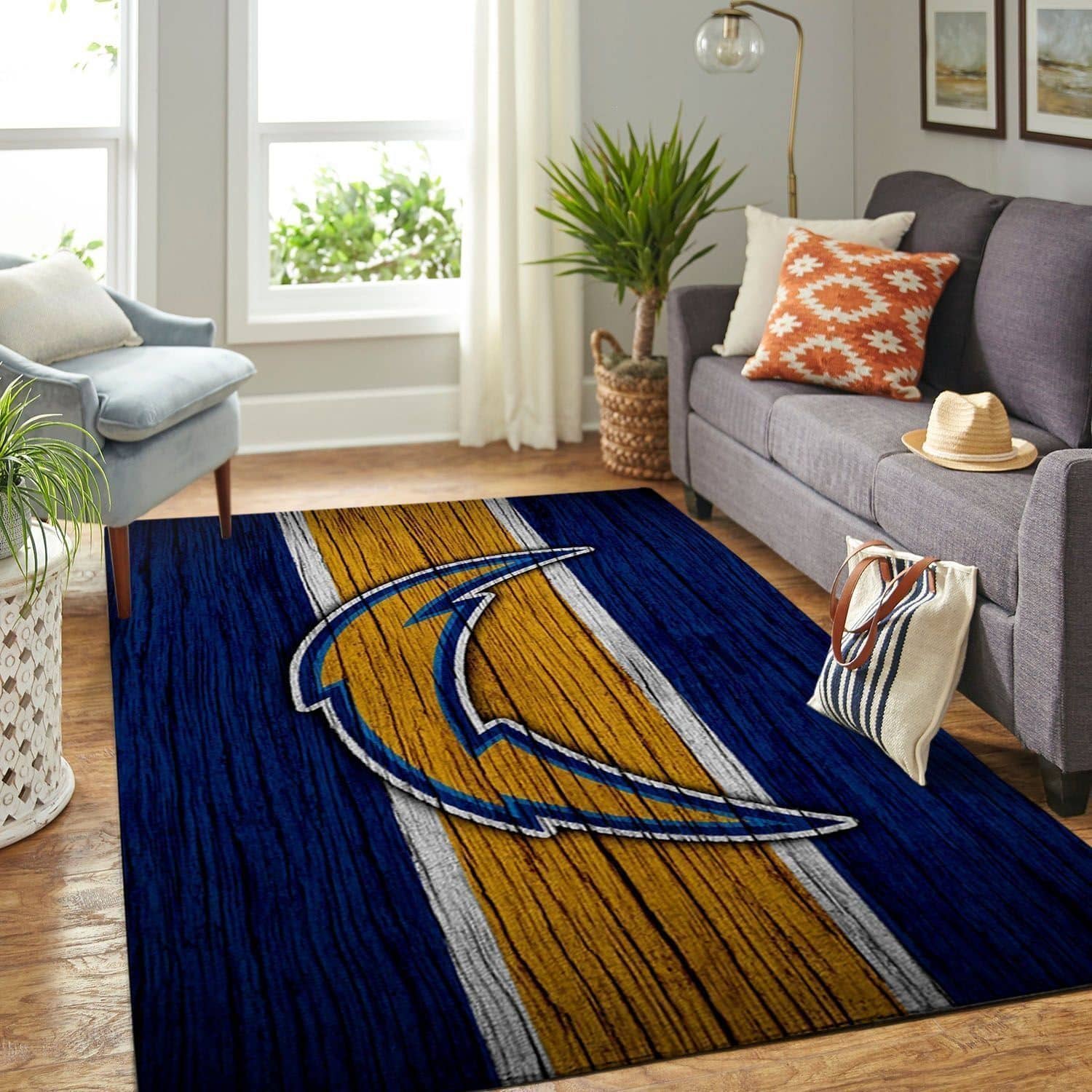 Amazon Los Angeles Chargers Living Room Area No3528 Rug