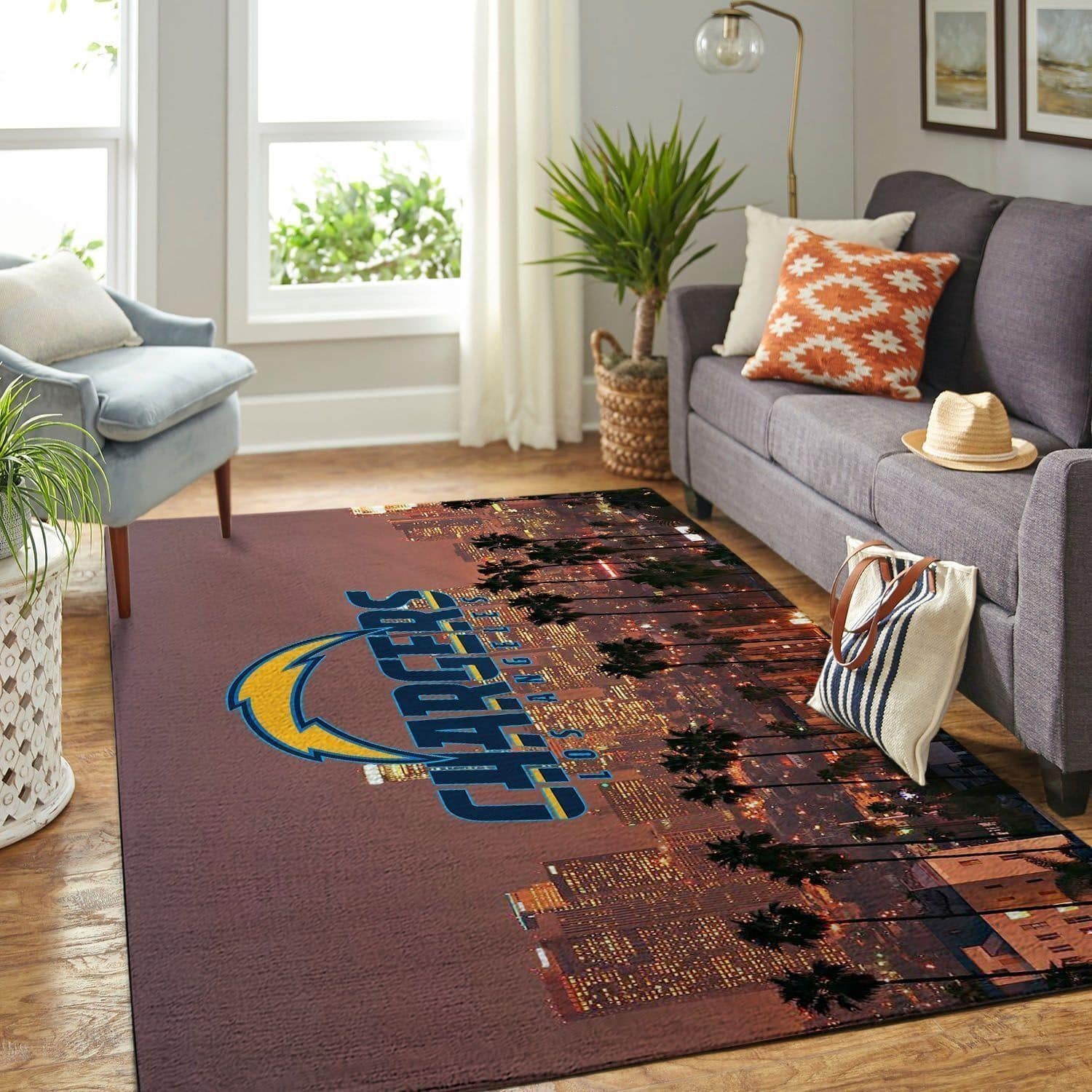 Amazon Los Angeles Chargers Living Room Area No3531 Rug