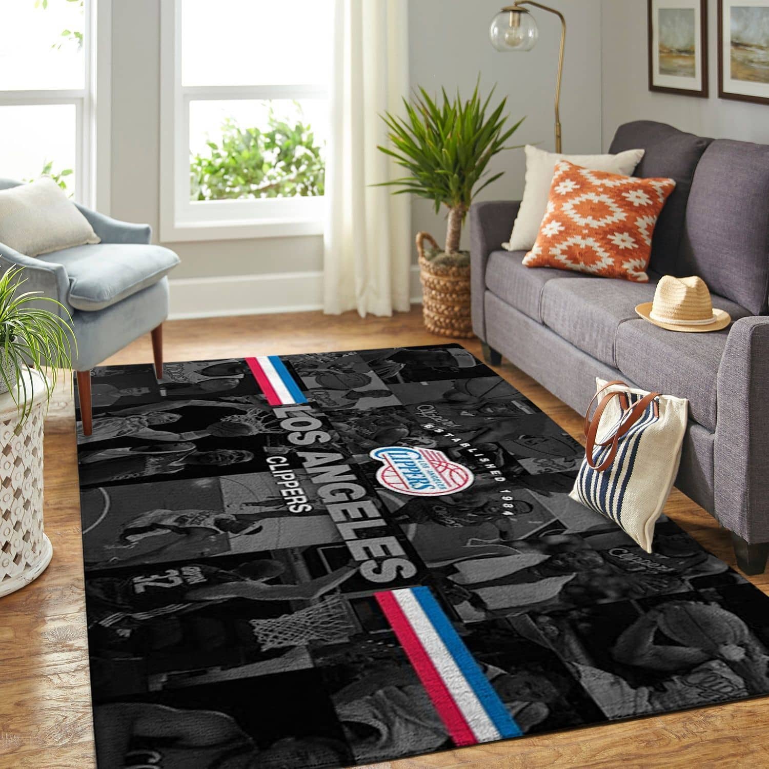 Amazon Los Angeles Clippers Living Room Area No3549 Rug