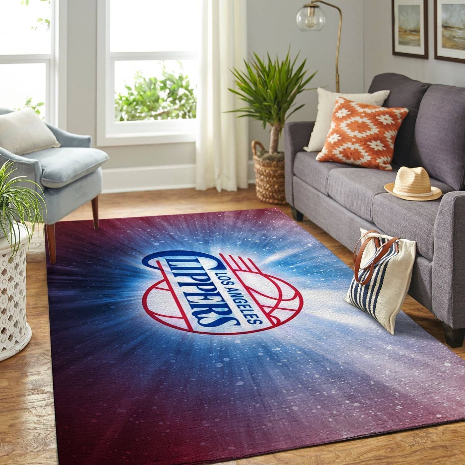 Amazon Los Angeles Clippers Living Room Area No3552 Rug
