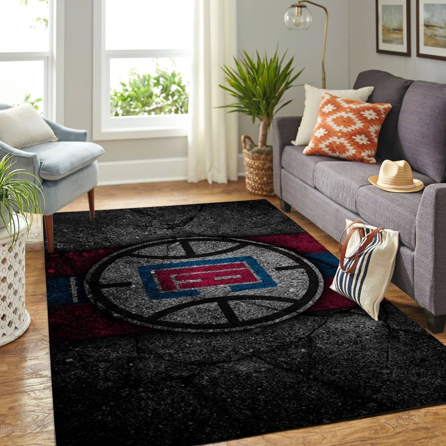 Amazon Los Angeles Clippers Living Room Area No3553 Rug