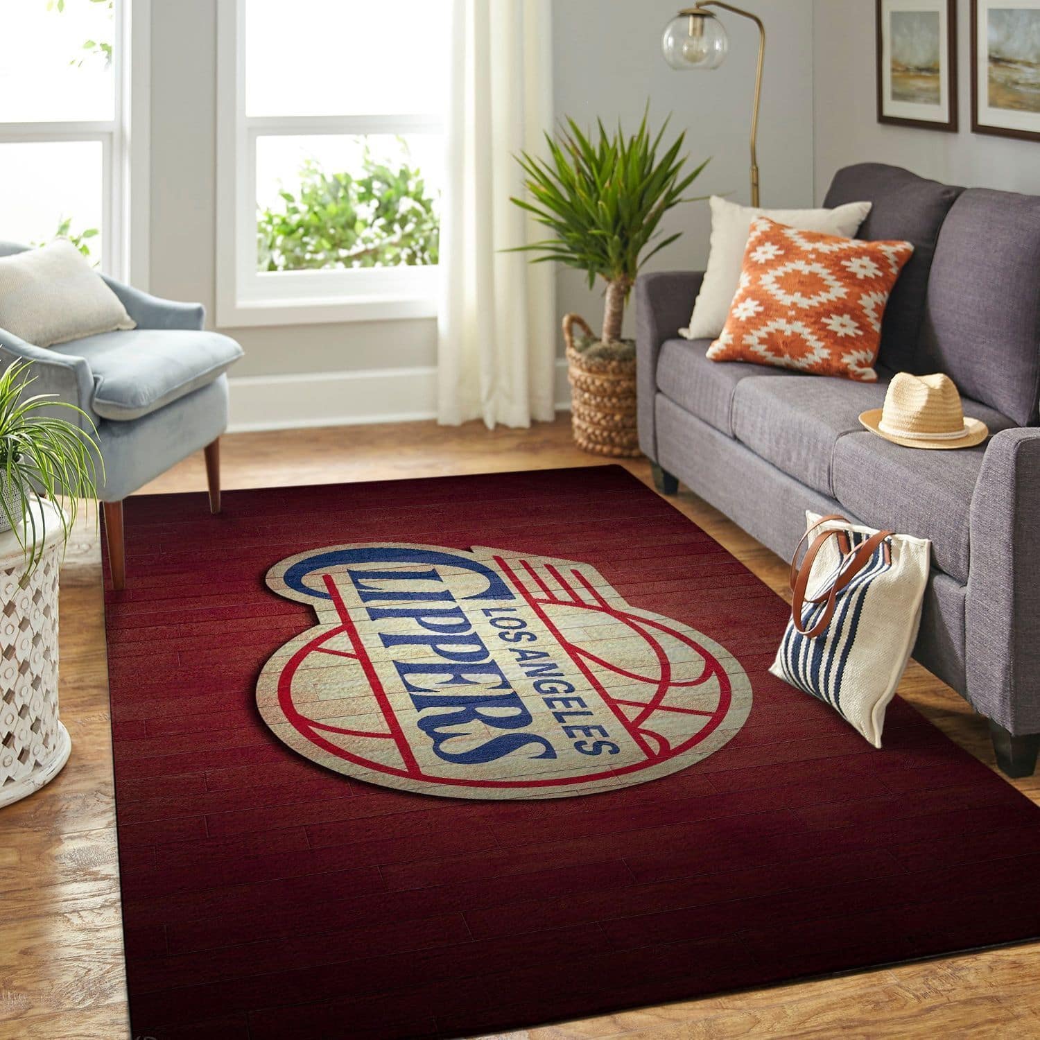 Amazon Los Angeles Clippers Living Room Area No3554 Rug