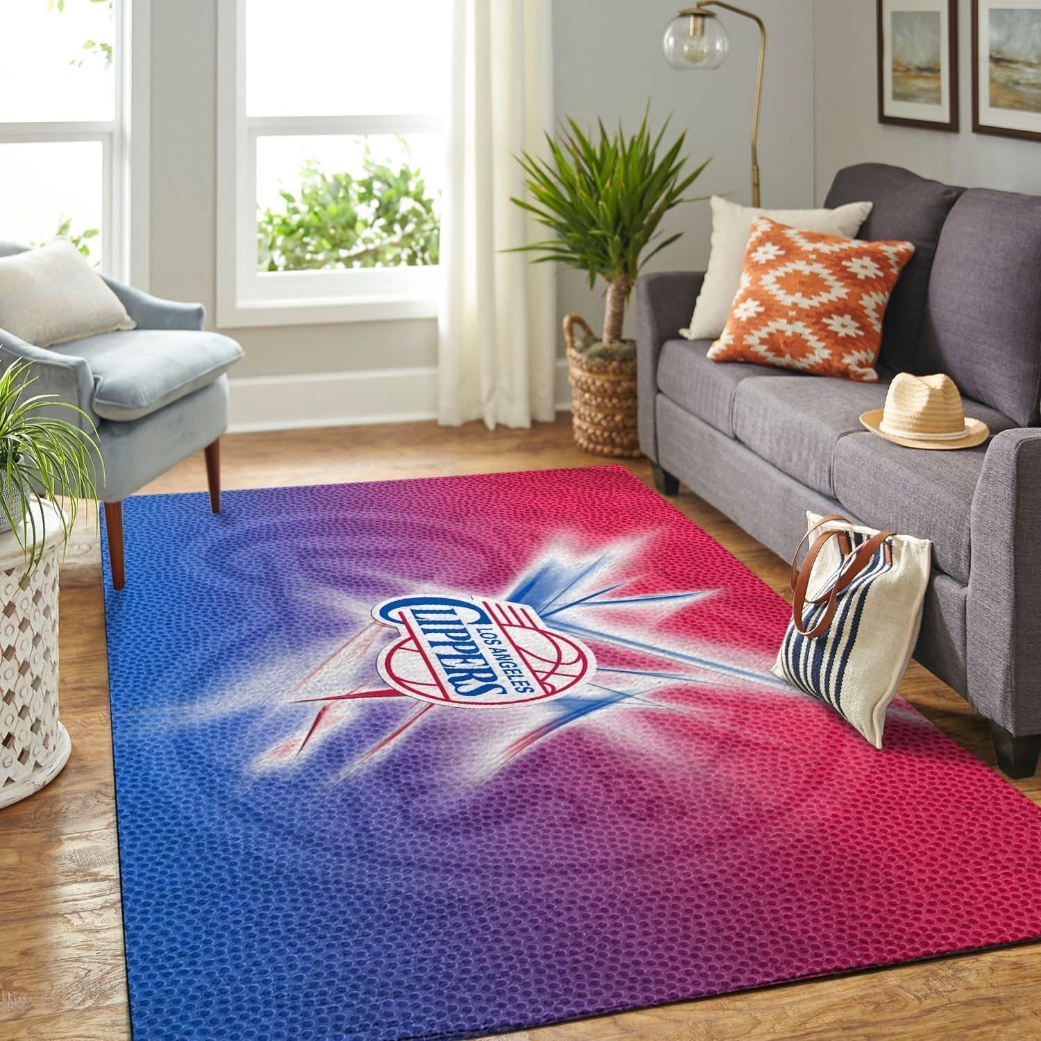 Amazon Los Angeles Clippers Living Room Area No3556 Rug