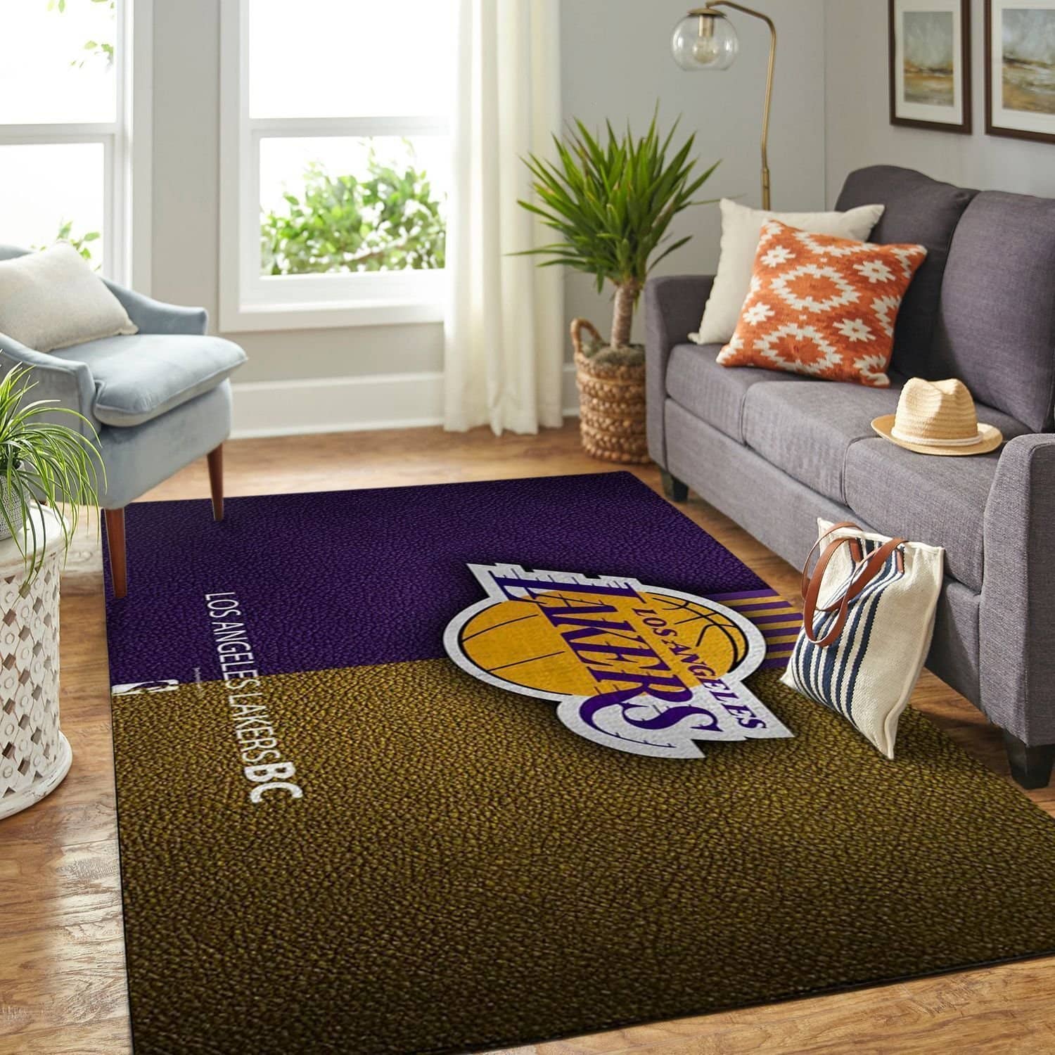 Amazon Los Angeles Lakers Living Room Area No3627 Rug