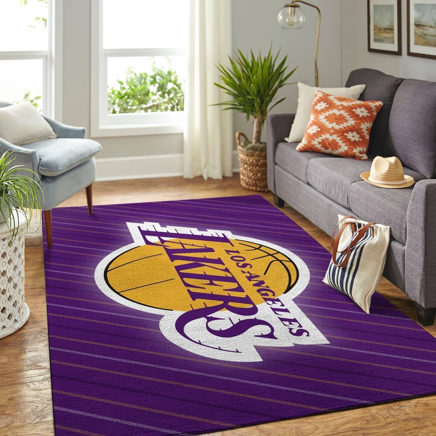 Amazon Los Angeles Lakers Living Room Area No3631 Rug
