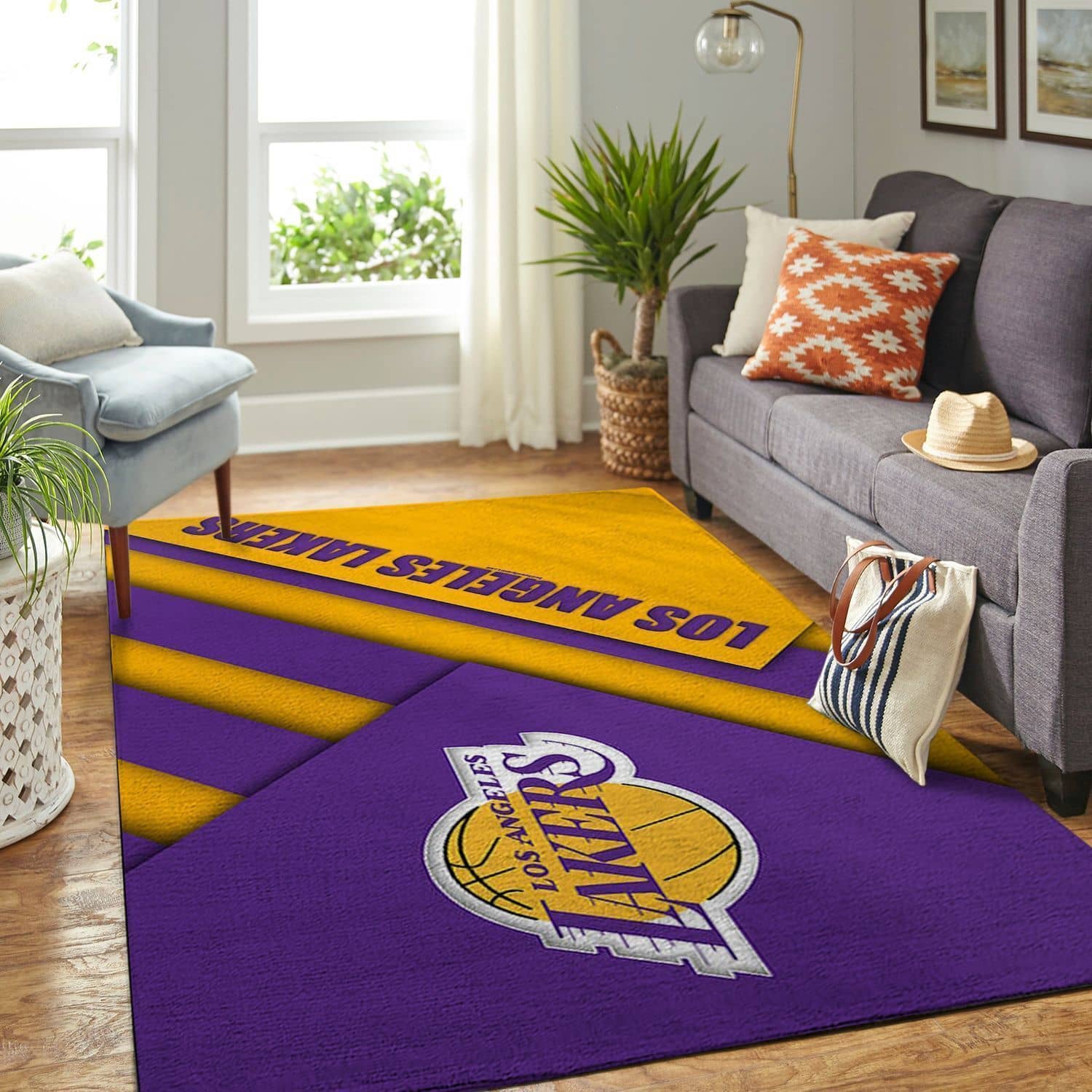 Amazon Los Angeles Lakers Living Room Area No3635 Rug