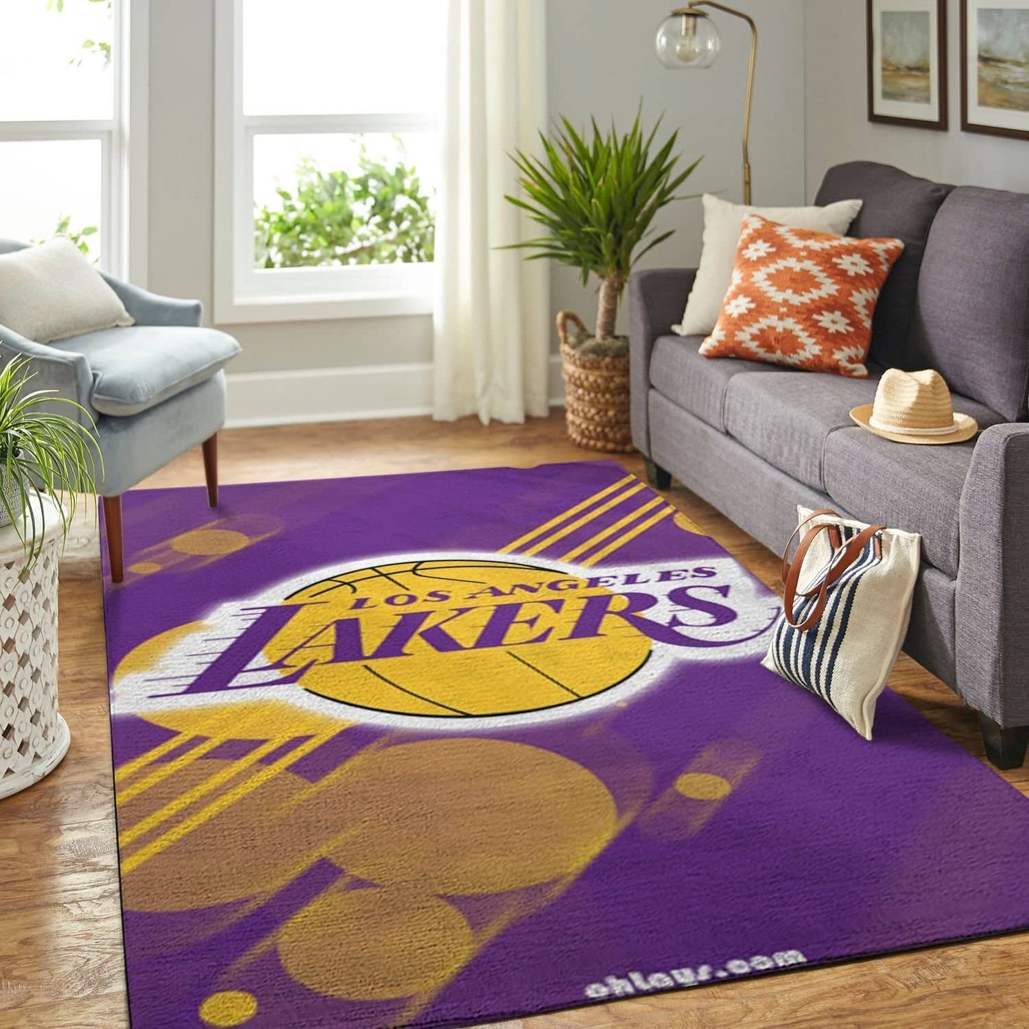 Amazon Los Angeles Lakers Living Room Area No3636 Rug