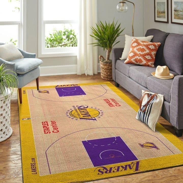 Amazon Los Angeles Lakers Living Room Area No3648 Rug