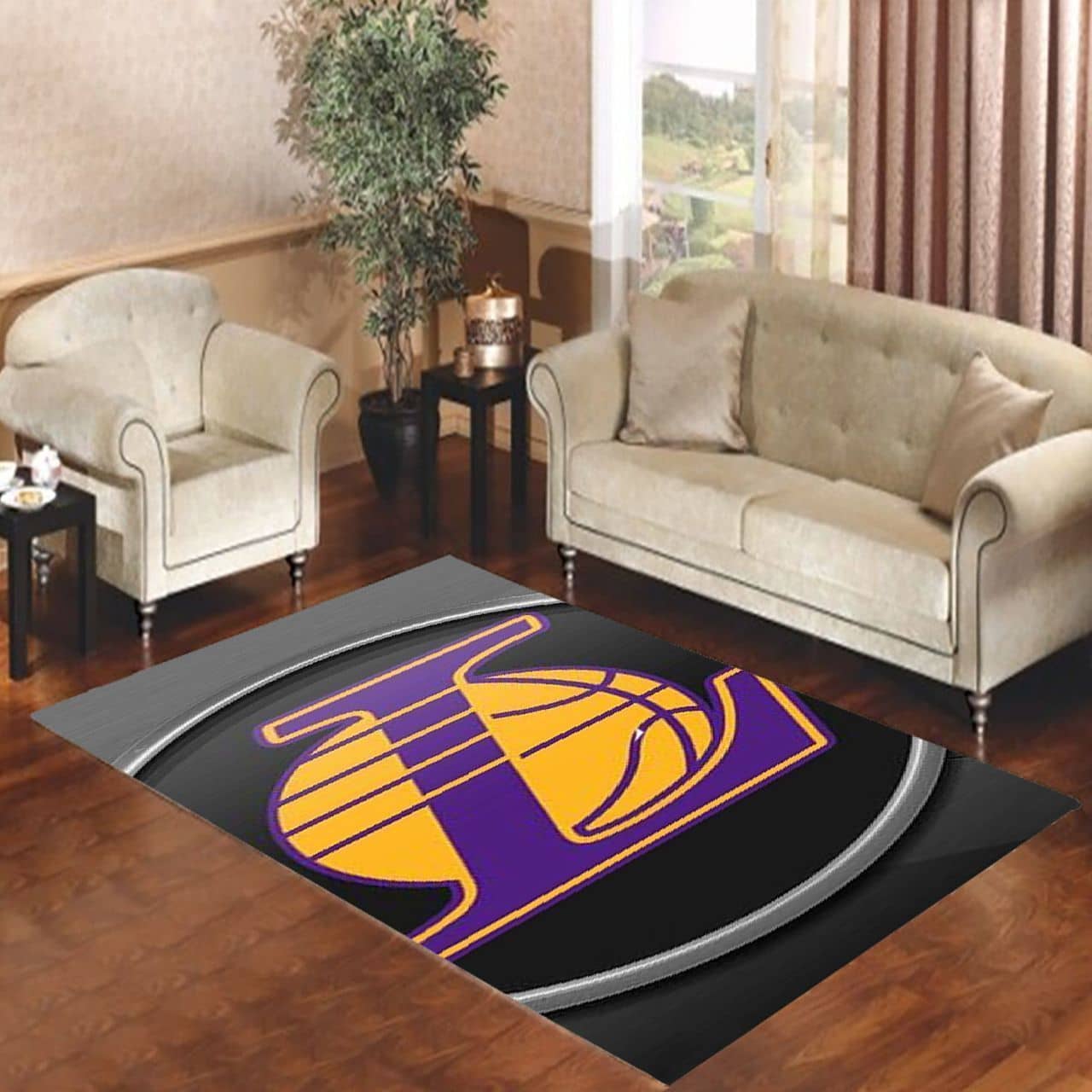 Amazon Los Angeles Lakers Living Room Area No3657 Rug