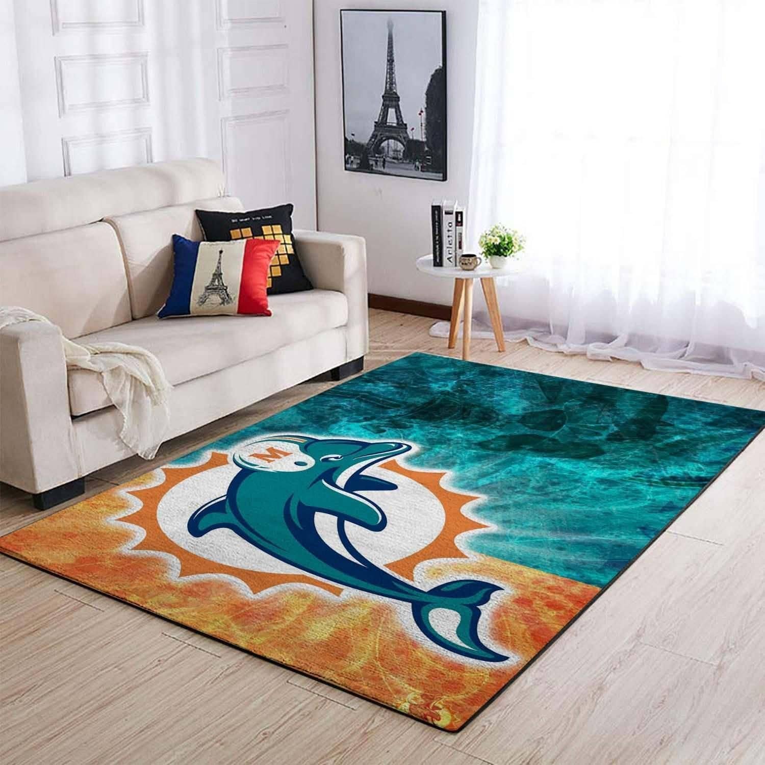 Amazon Miami Dolphins Living Room Area No3548 Rug