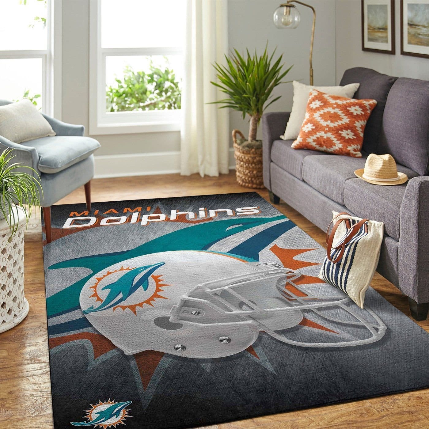 Amazon Miami Dolphins Living Room Area No3737 Rug