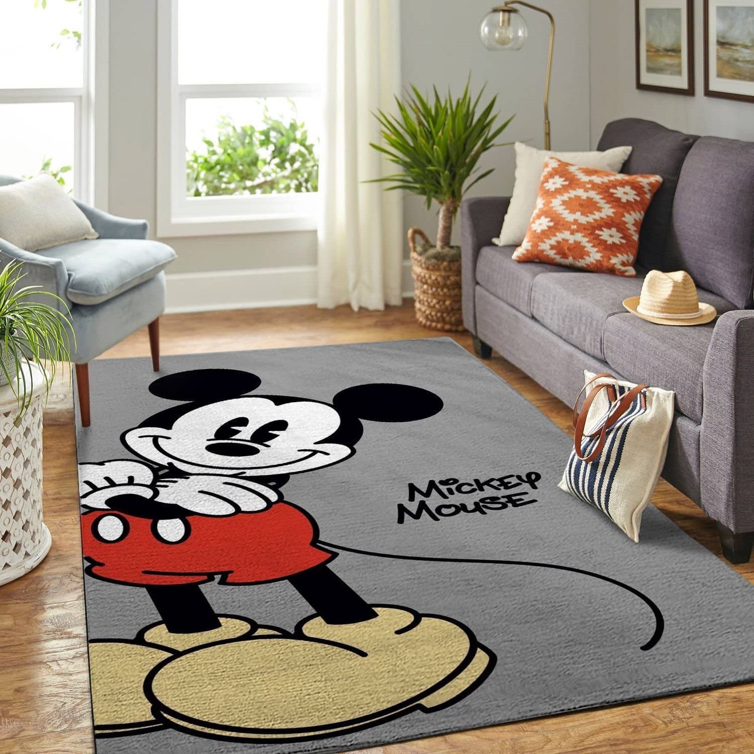 Amazon Mickey Mouse Living Room Area No6299 Rug