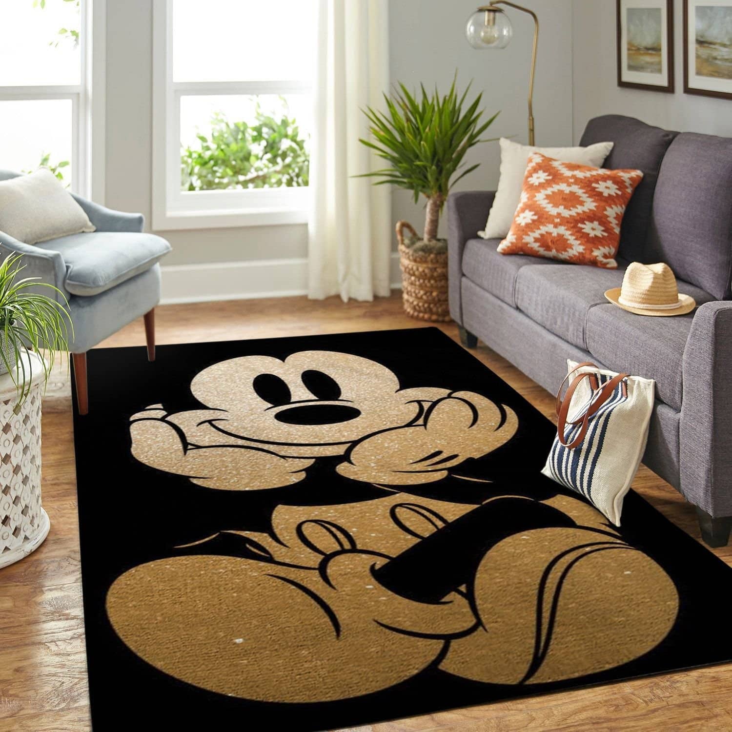 Amazon Mickey Mouse Living Room Area No6300 Rug