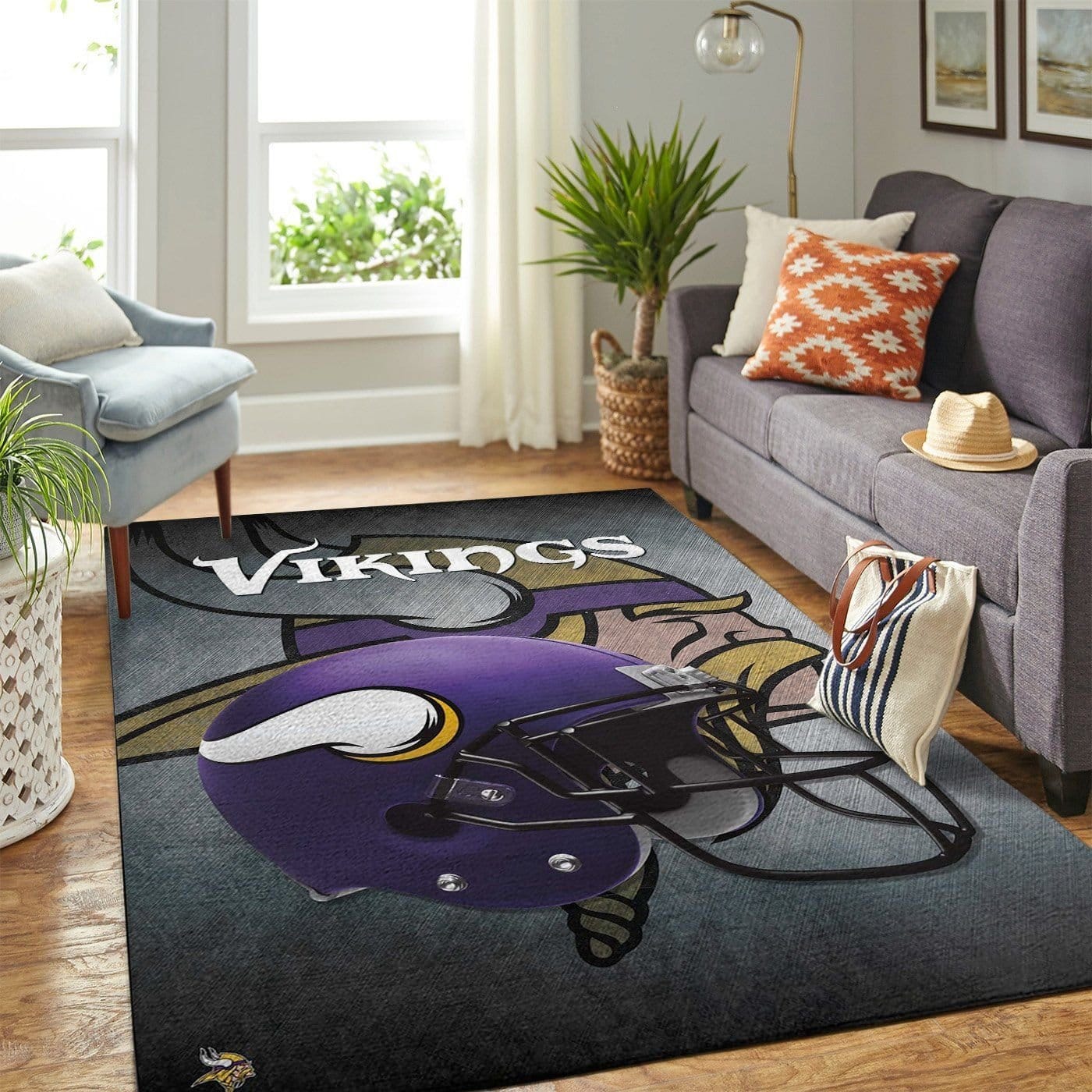 Amazon Minnesota Vikings Living Room Area No3956 Rug