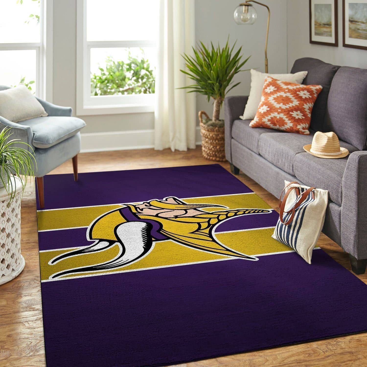 Amazon Minnesota Vikings Living Room Area No3982 Rug