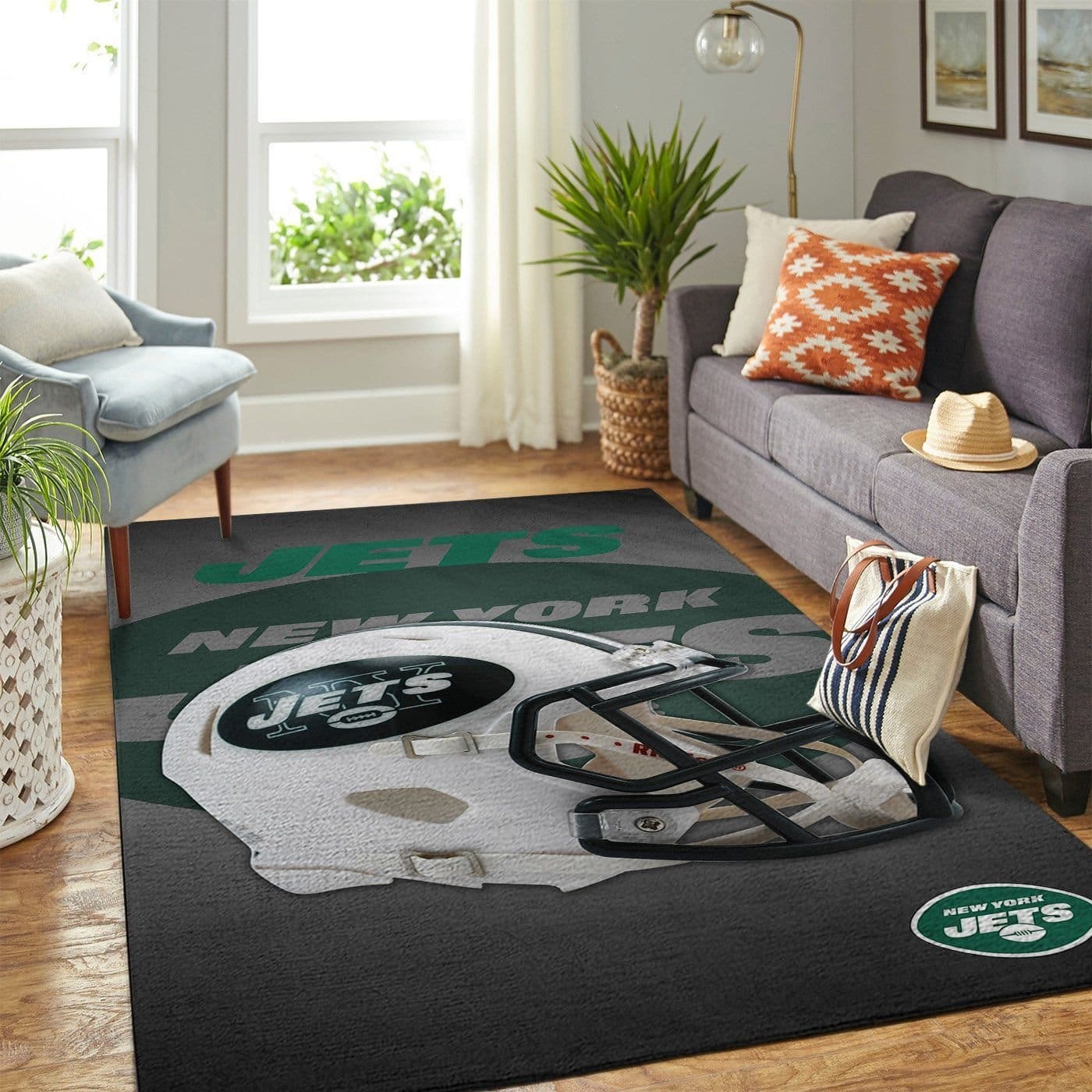Amazon New York Jets Living Room Area No4169 Rug