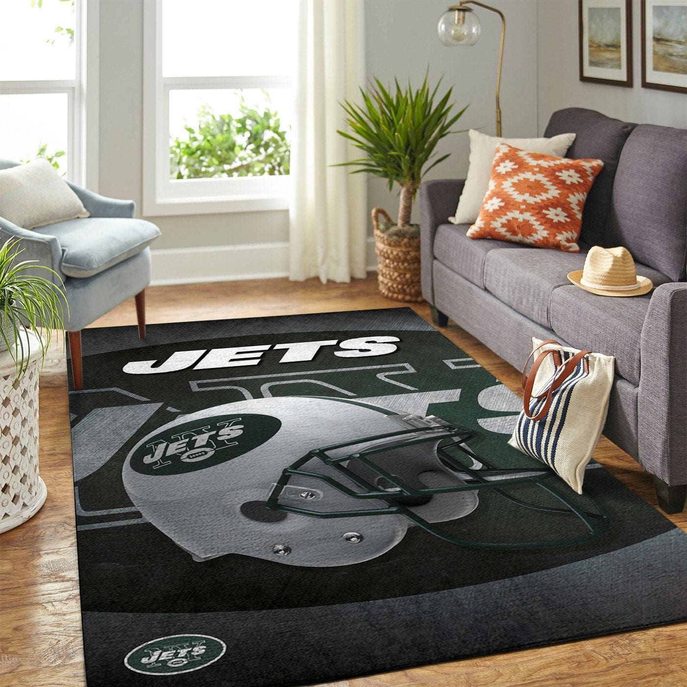 Amazon New York Jets Living Room Area No4170 Rug