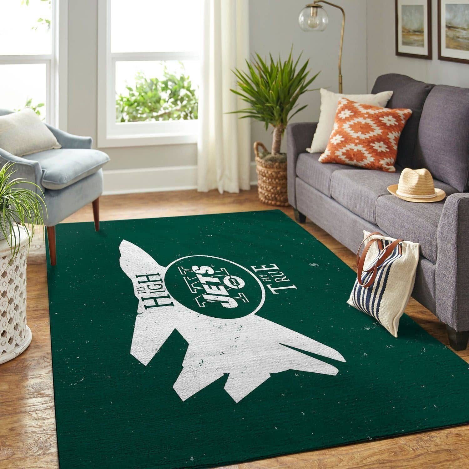 Amazon New York Jets Living Room Area No4191 Rug
