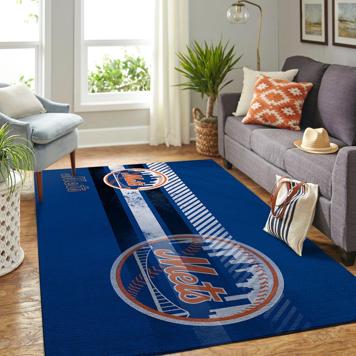 Amazon New York Mets Living Room Area No4225 Rug