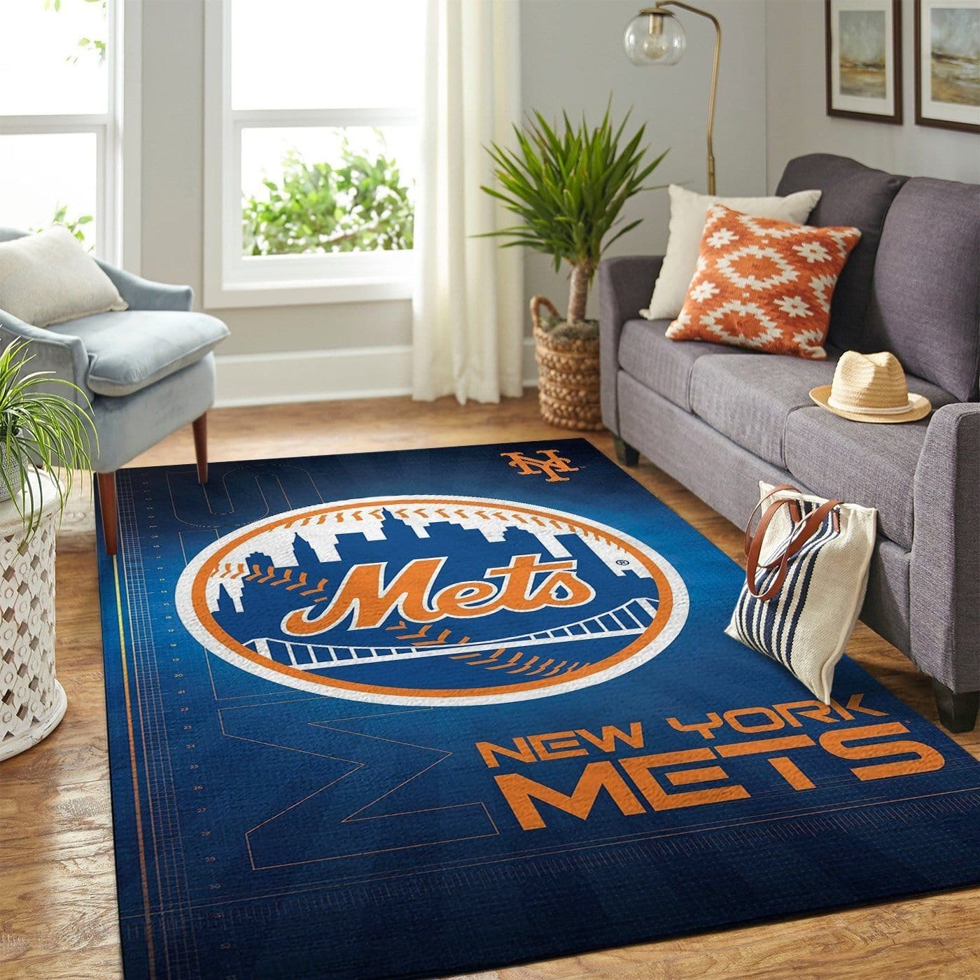 Amazon New York Mets Living Room Area No4227 Rug