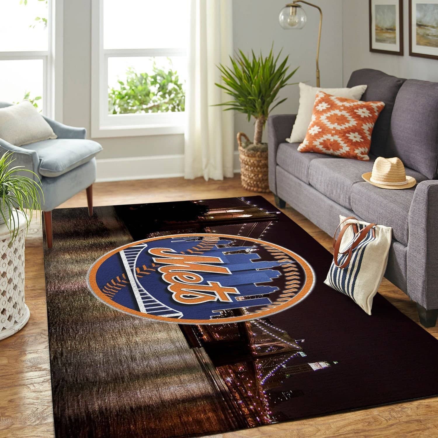 Amazon New York Mets Living Room Area No4235 Rug