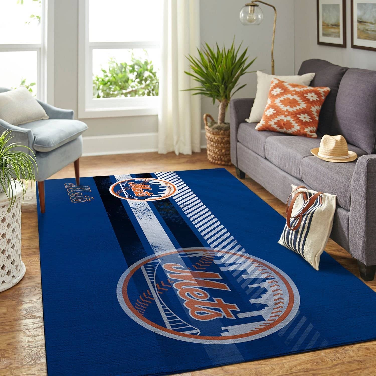 Amazon New York Mets Living Room Area No4246 Rug
