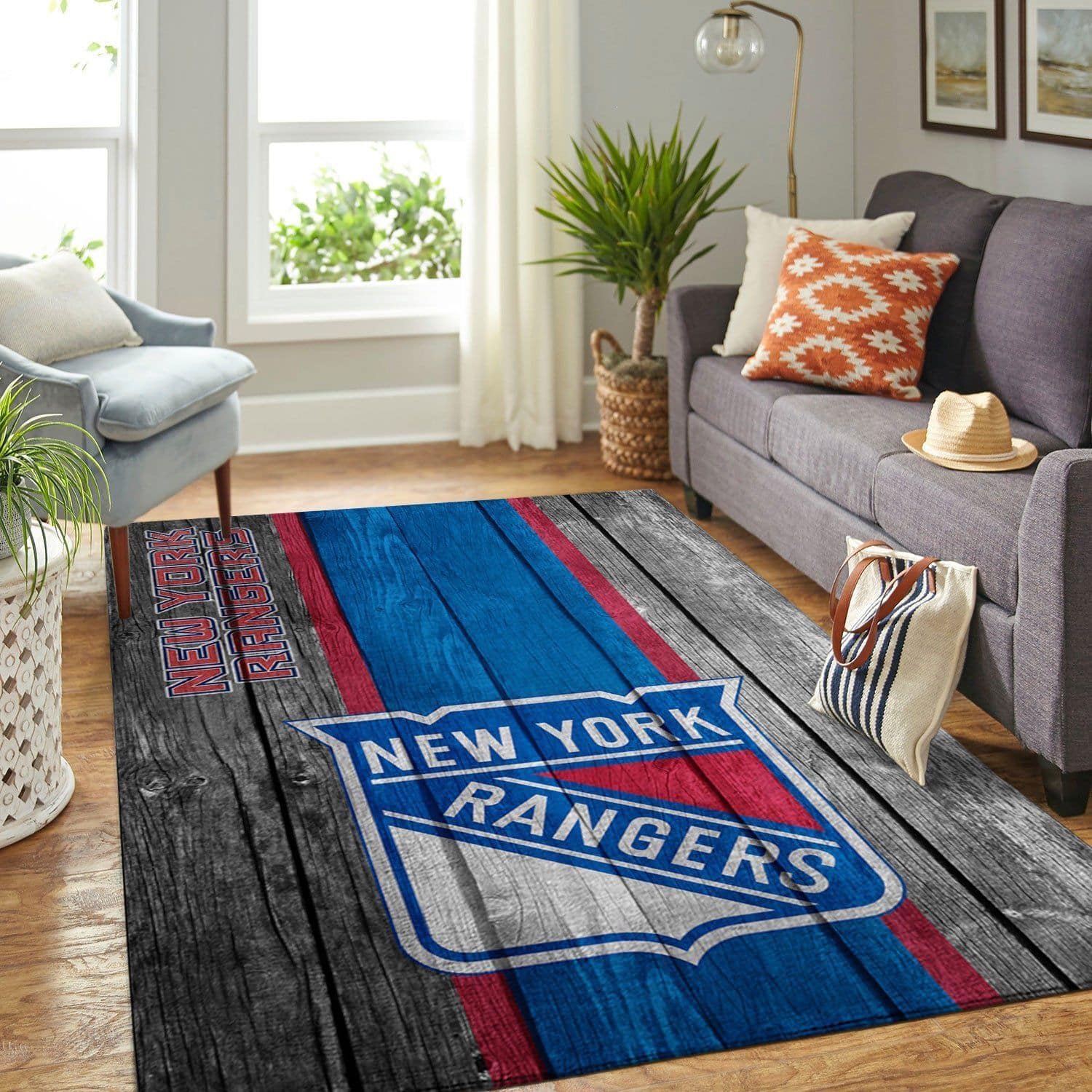 Amazon New York Rangers Living Room Area No4258 Rug