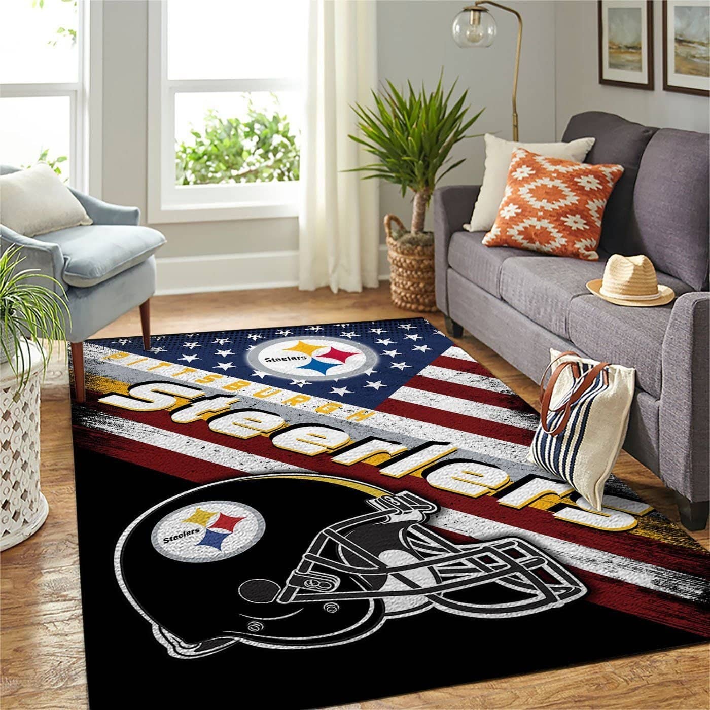 Amazon Pittsburgh Steelers Living Room Area No4659 Rug