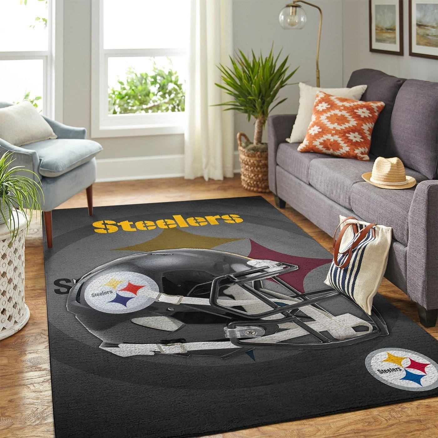 Amazon Pittsburgh Steelers Living Room Area No4664 Rug