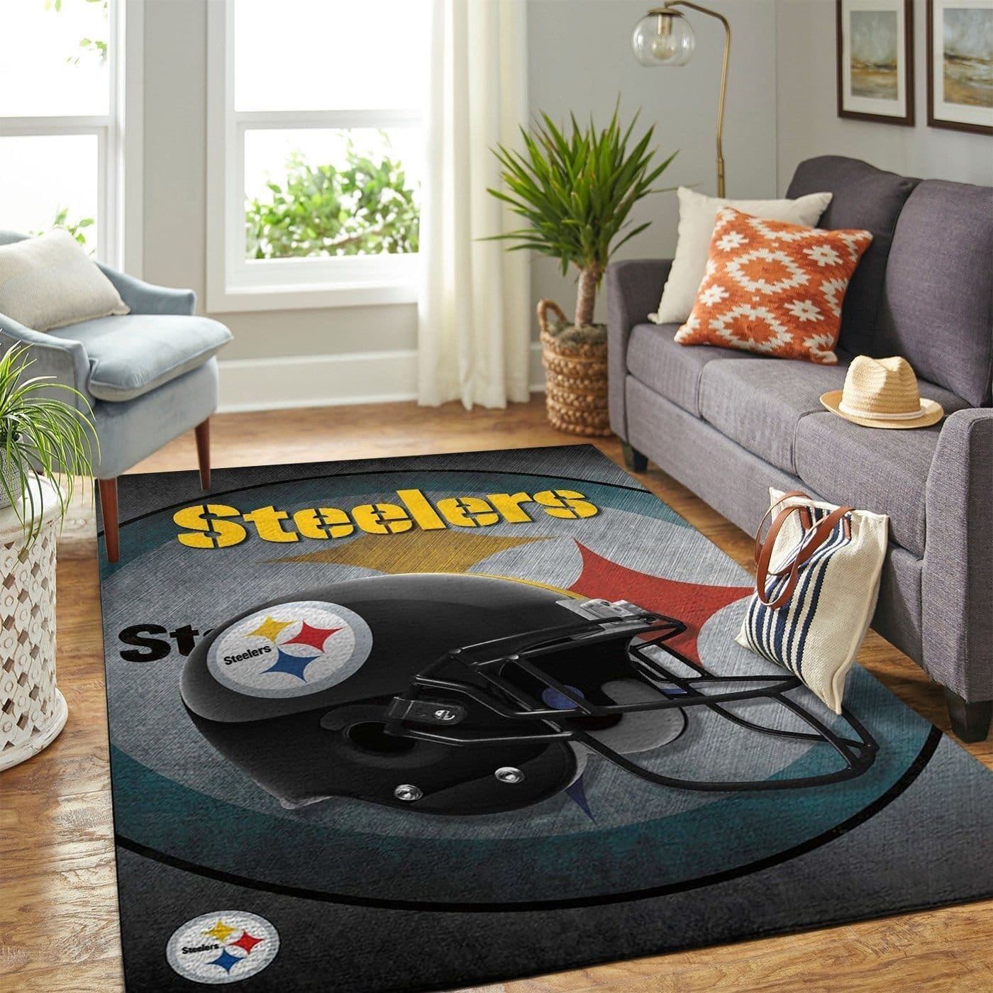 Amazon Pittsburgh Steelers Living Room Area No4666 Rug