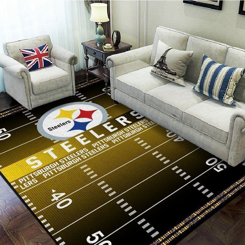Amazon Pittsburgh Steelers Living Room Area No4681 Rug