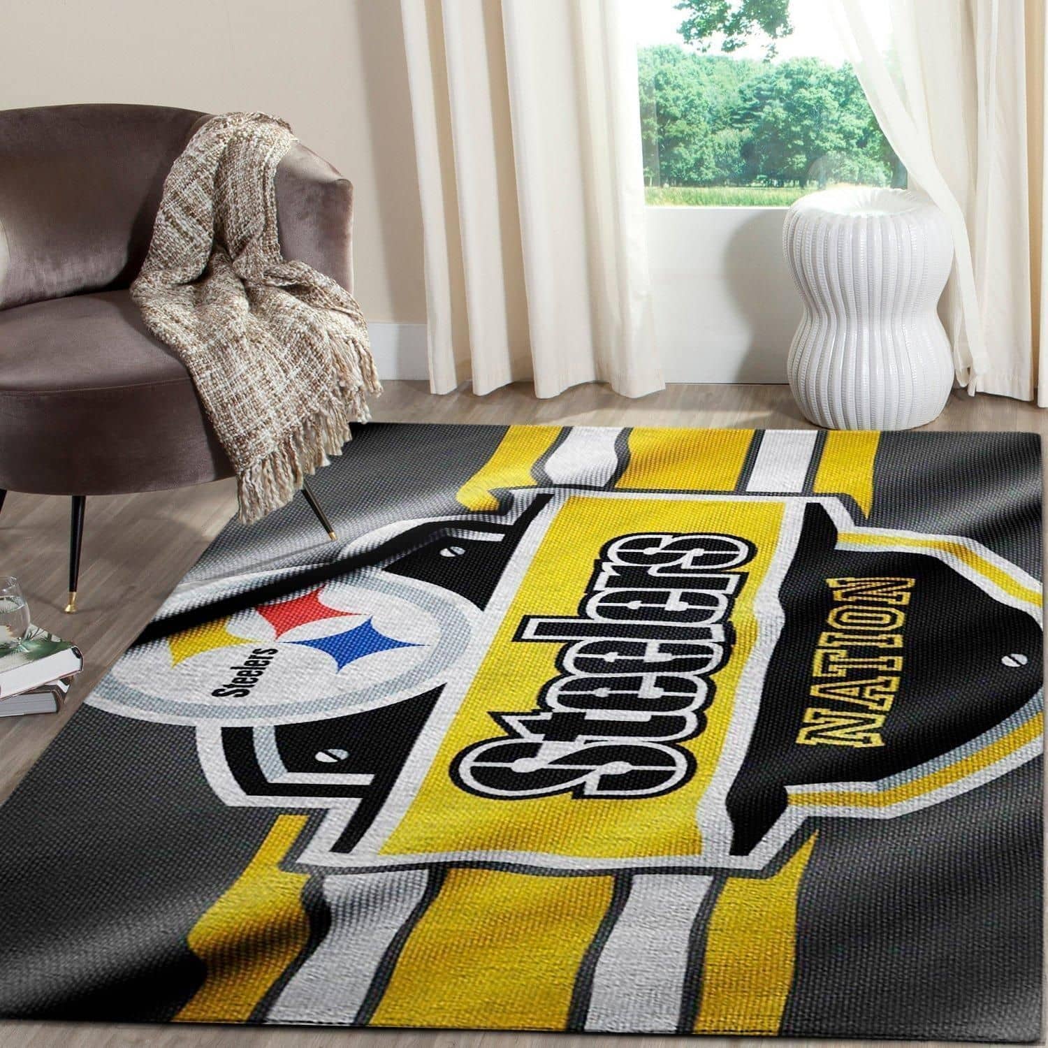 Amazon Pittsburgh Steelers Living Room Area No4686 Rug