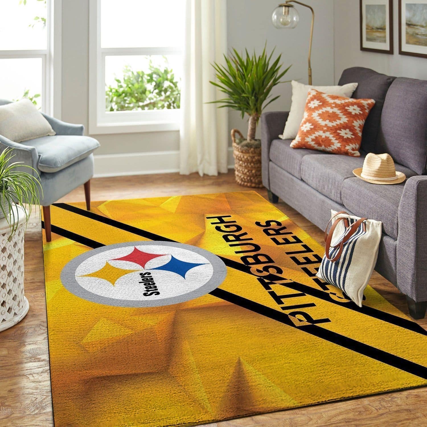 Amazon Pittsburgh Steelers Living Room Area No4697 Rug