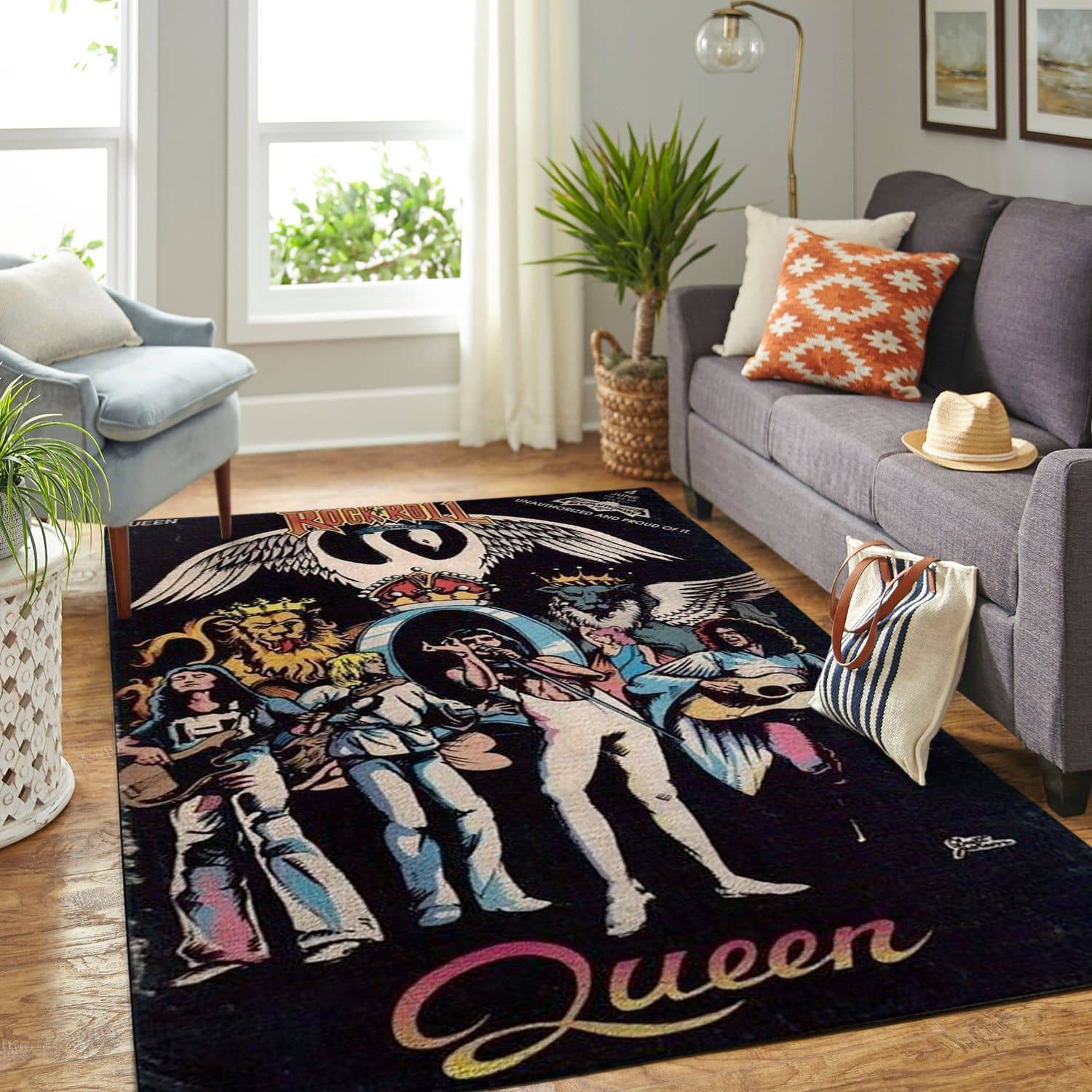 Amazon Queen Band Legend Living Room Area No6479 Rug