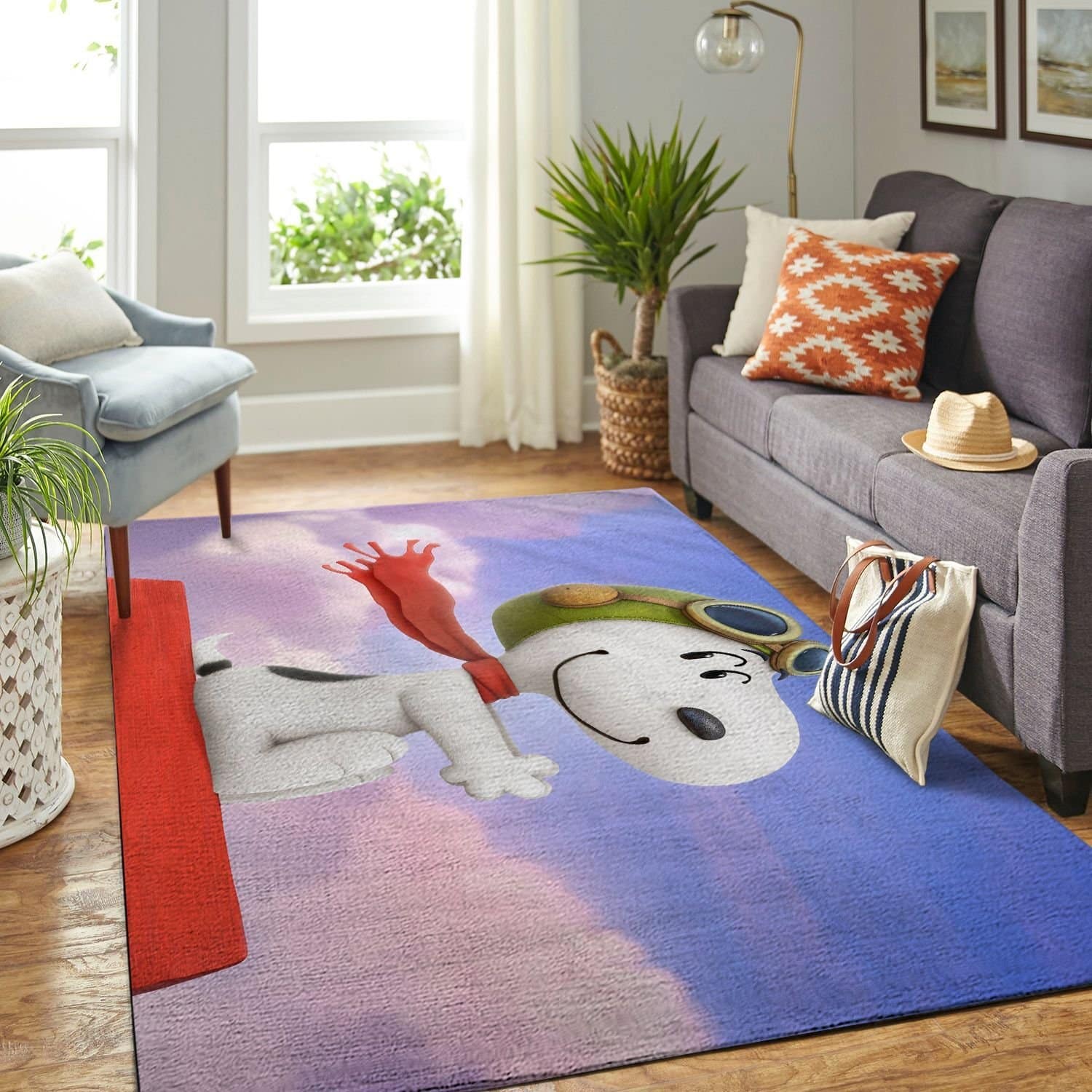 Amazon Snoopy Dog And Peanuts Comic Living Room Area No6543 Rug