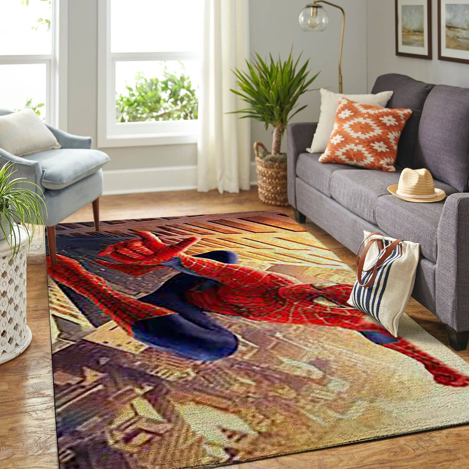 Amazon Spiderman Living Room Area No6592 Rug