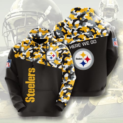 Amazon Sports Team Pittsburgh Steelers Camo No598 Hoodie 3D
