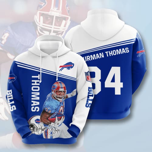 Amazon Sports Team Thurman Thomas Buffalo Bills No547 Hoodie 3D