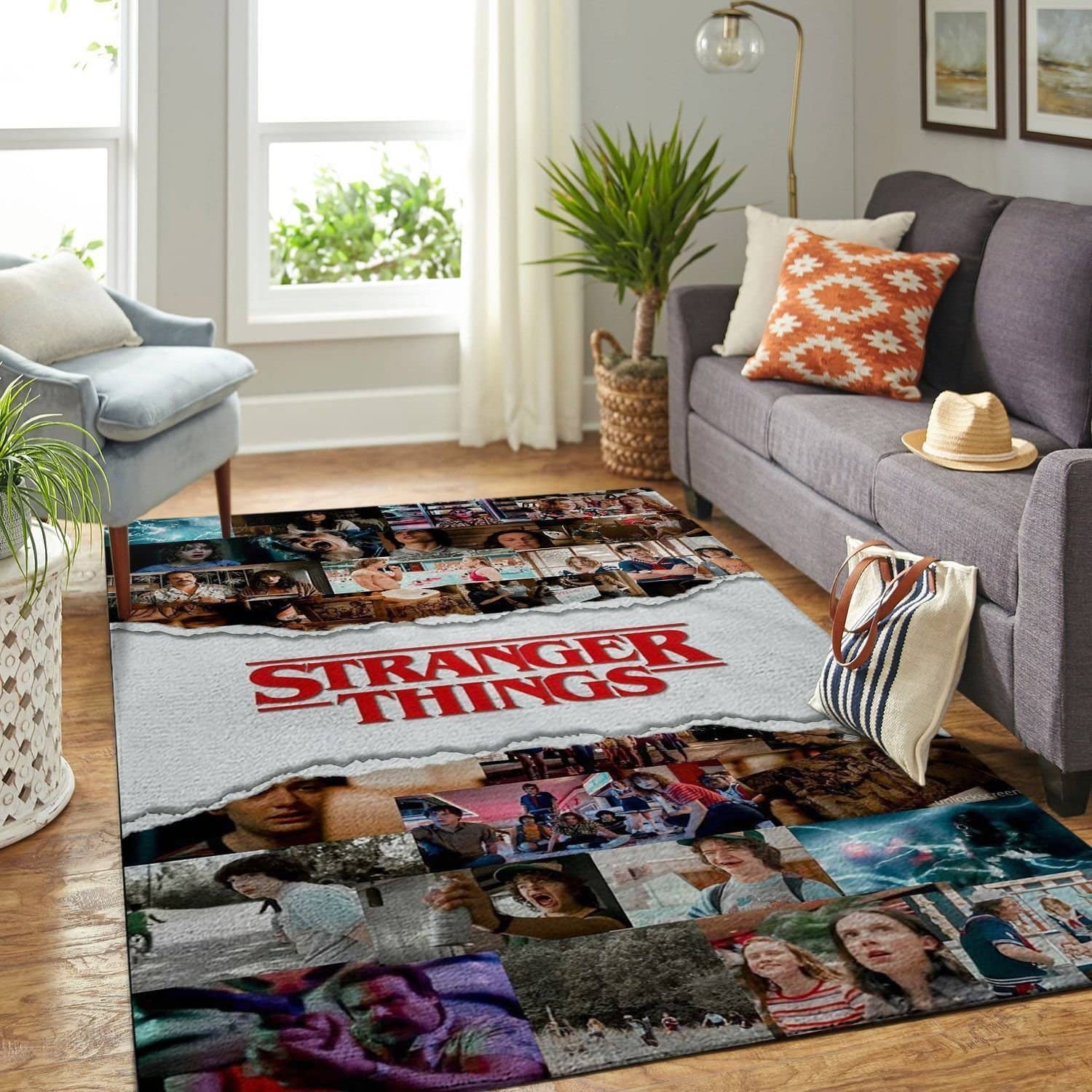 Amazon The Stranger Things- Netflix Teen Movie Living Room Area No6741 Rug