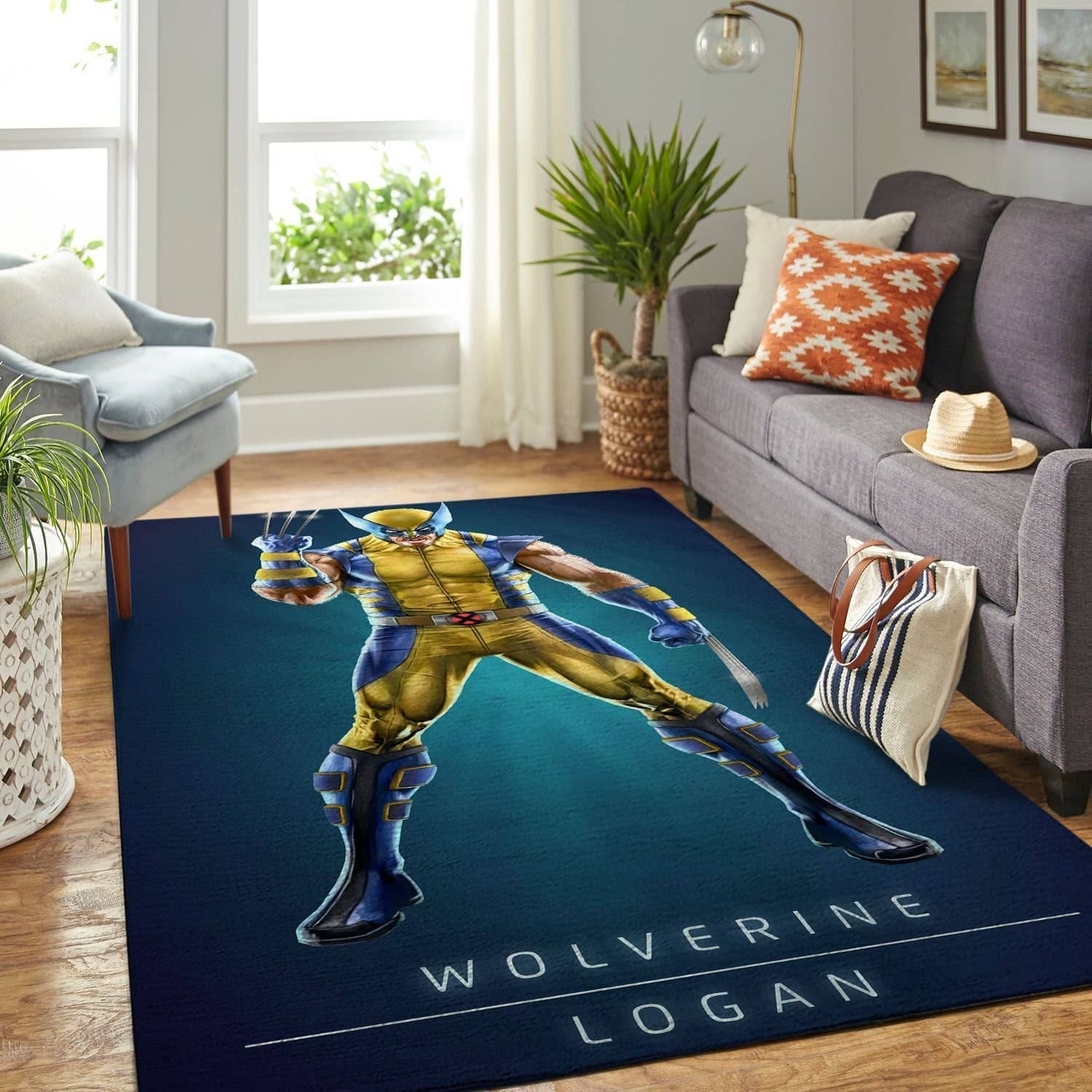 Amazon Wolverine Xmen Living Room Area No6873 Rug