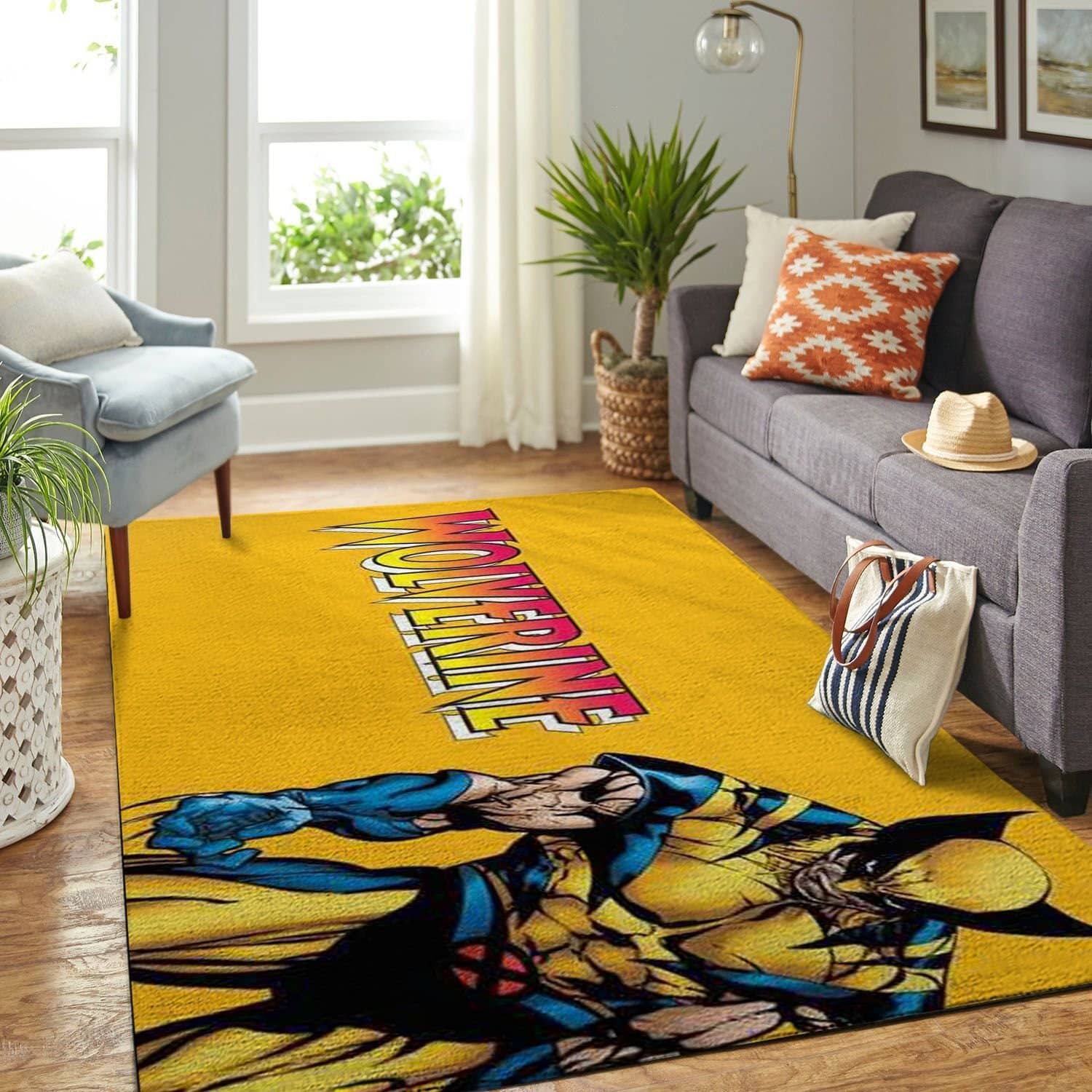 Amazon Wolverine Xmen Living Room Area No6877 Rug