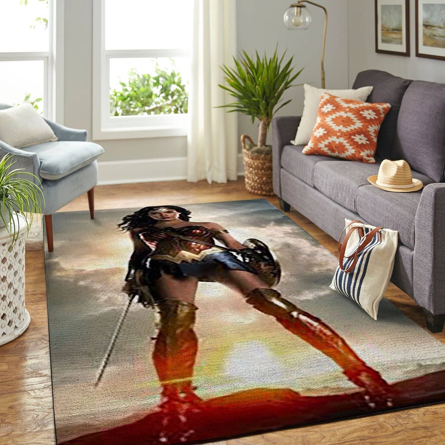 Amazon Wonder Woman Living Room Area No6882 Rug