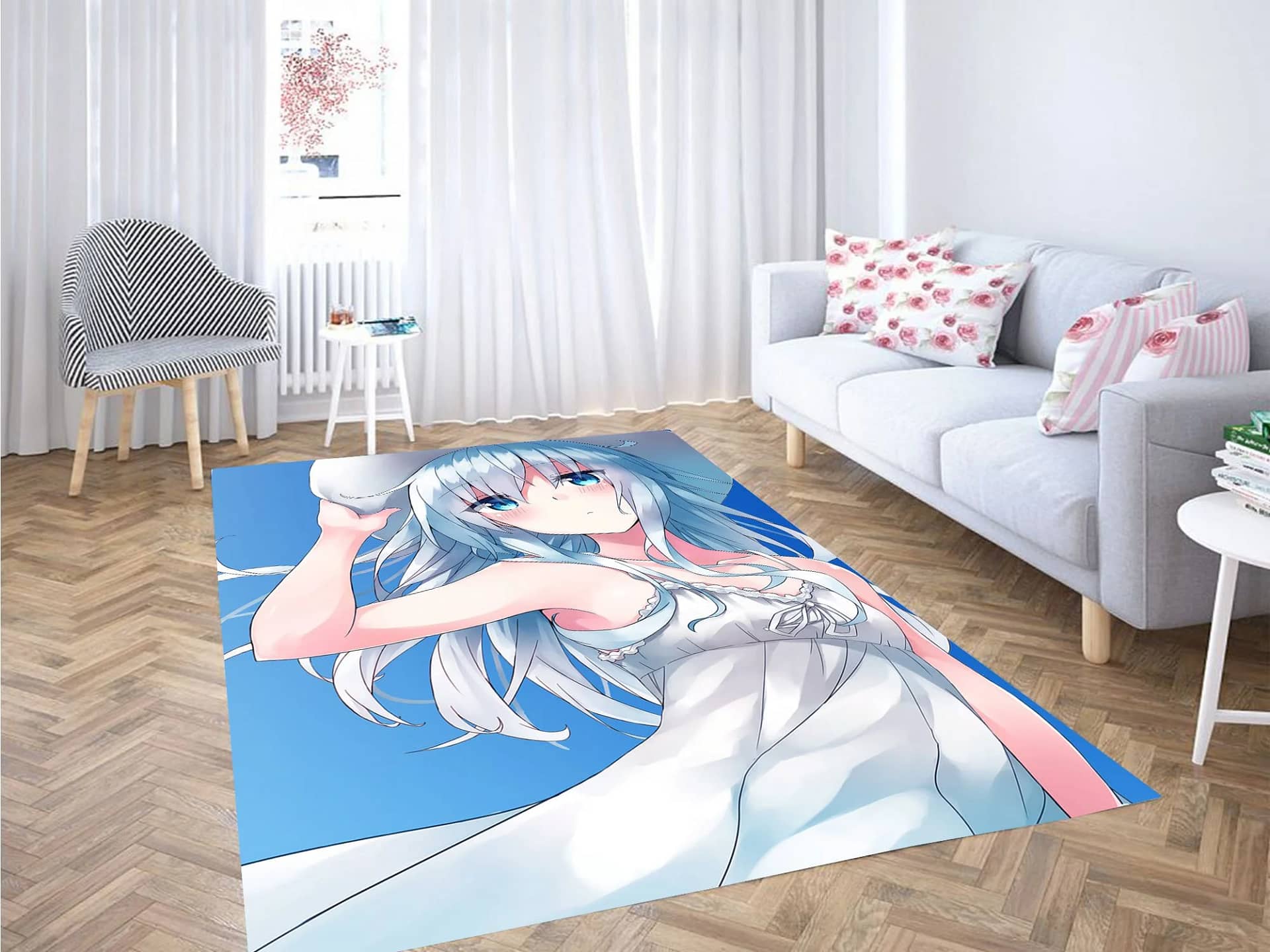 Anime Cute Girl Carpet Rug