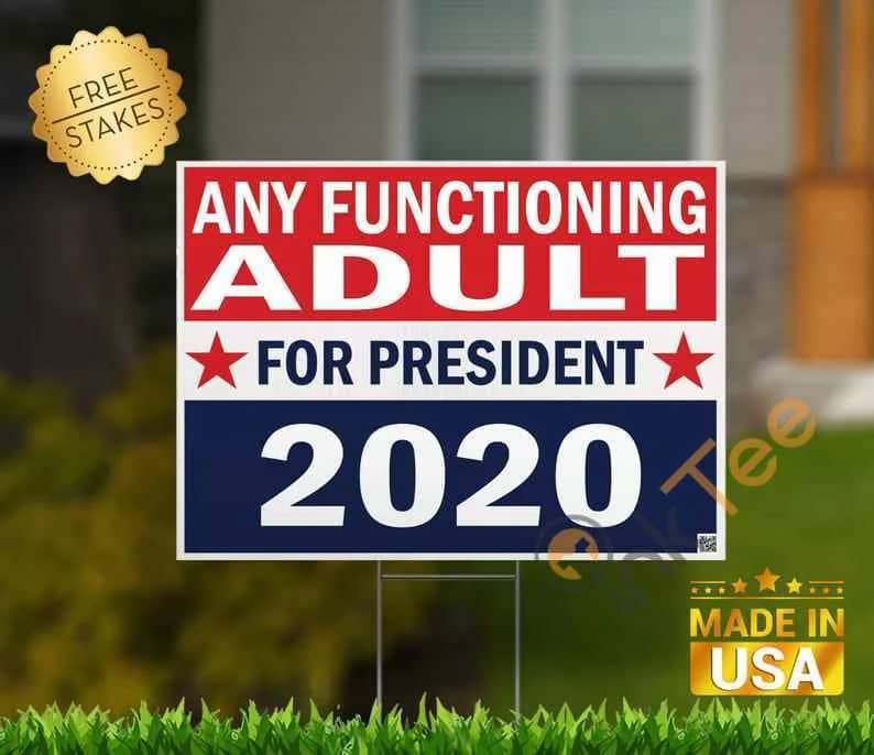 Any Functioning Adult For President Standard Yard Sign
