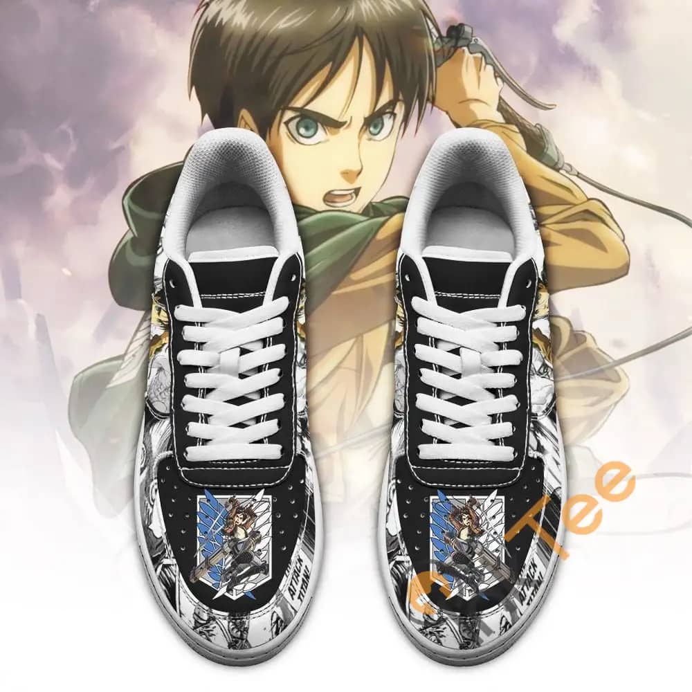 Aot Scout Eren Attack On Titan Anime Mixed Manga Amazon Nike Air Force Shoes