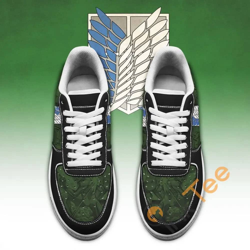 Aot Scout Regiment Attack On Titan Anime Amazon Nike Air Force Shoes