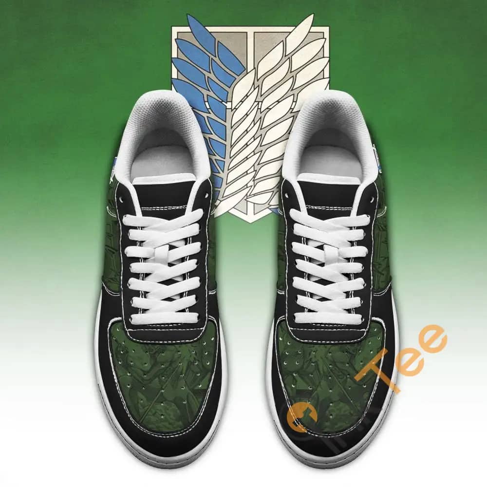 Aot Scout Regiment Slogan Attack On Titan Anime Amazon Nike Air Force Shoes