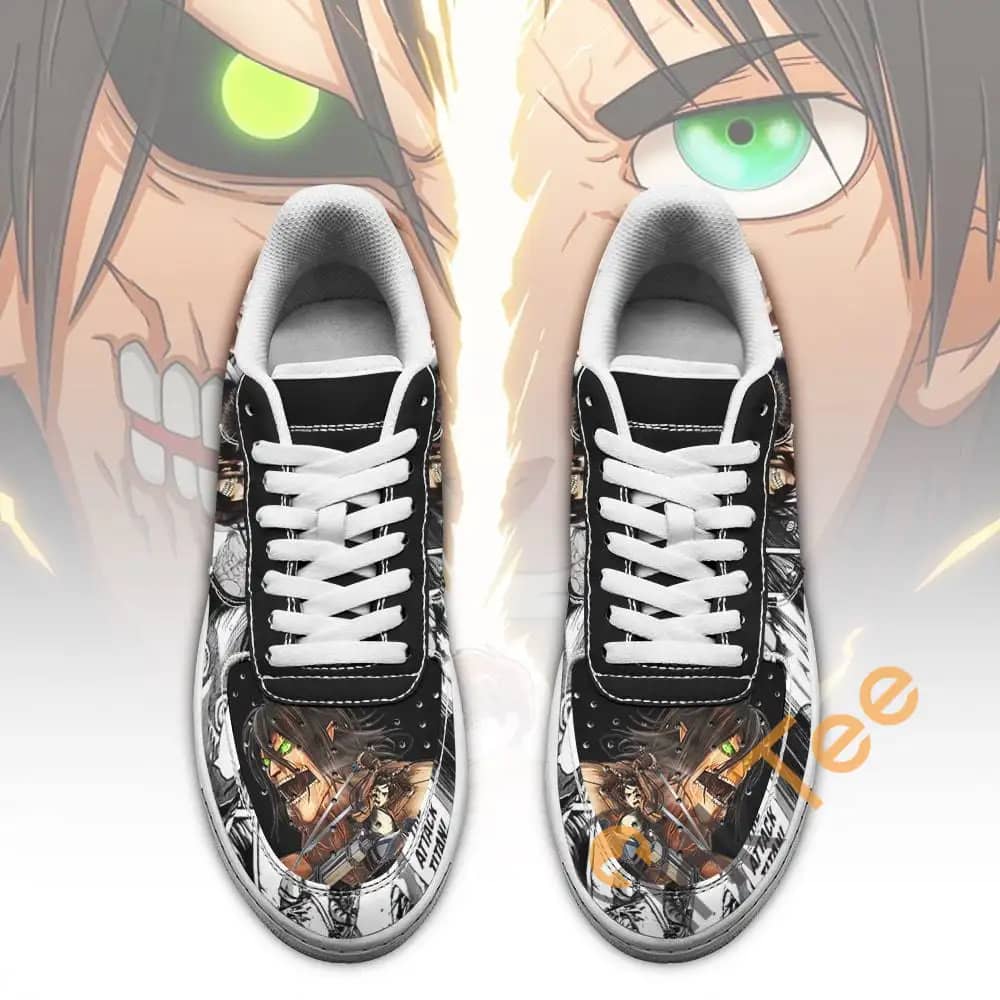 Aot Titan Eren Attack On Titan Anime Manga Amazon Nike Air Force Shoes